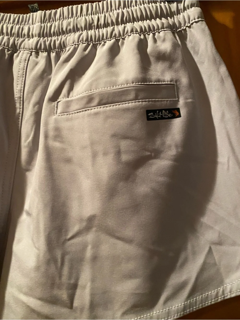 Salt Life Women's Light Gray Athletic Drawstring Shorts NWOT